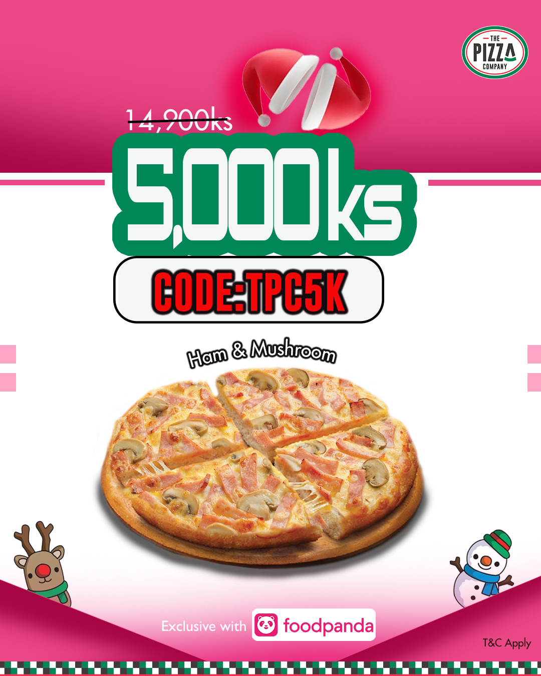 Food Panda 5,000 Kyats Promotion – Pan Pizza Small Size