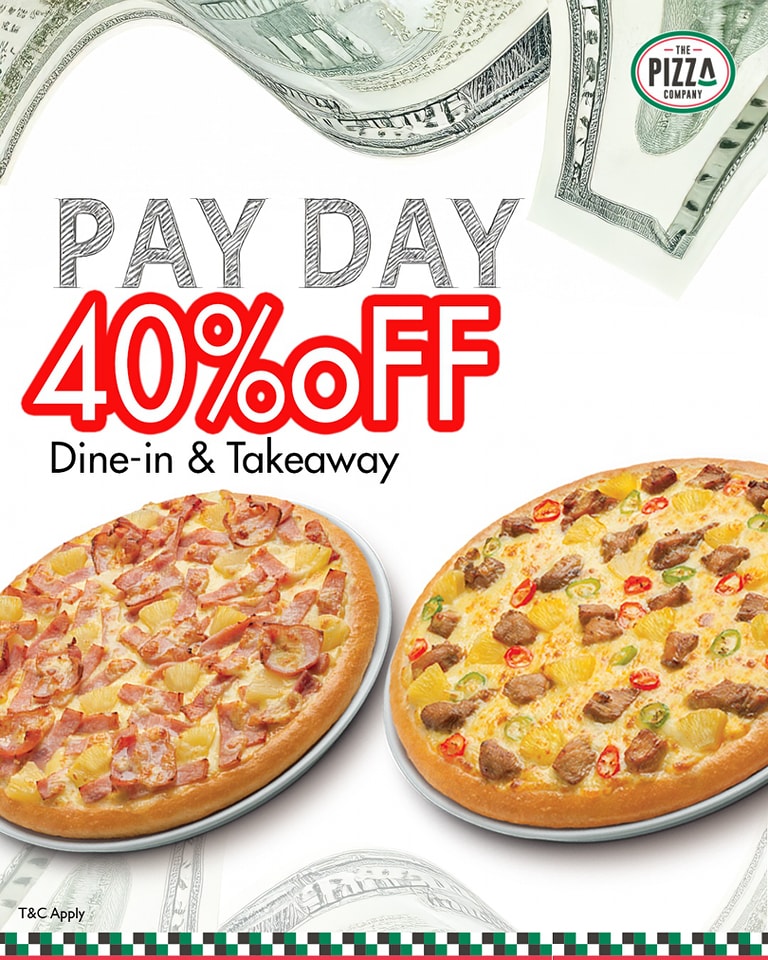 January Pay Day Pizza Promotion At 40% Off