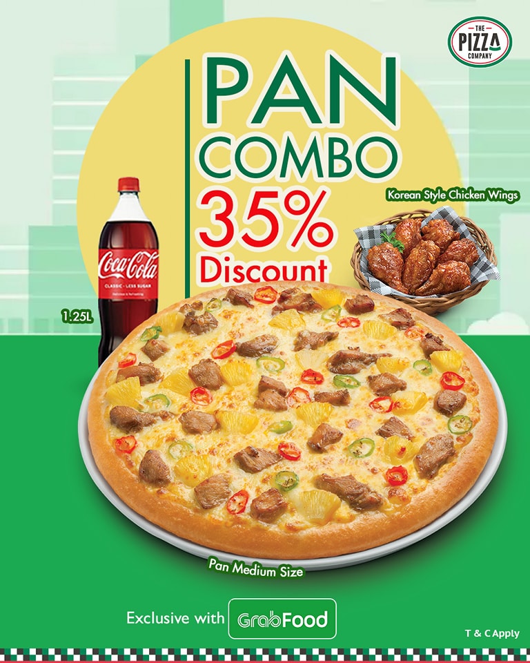 Pan Pizza Combo 35% Discount on Grab