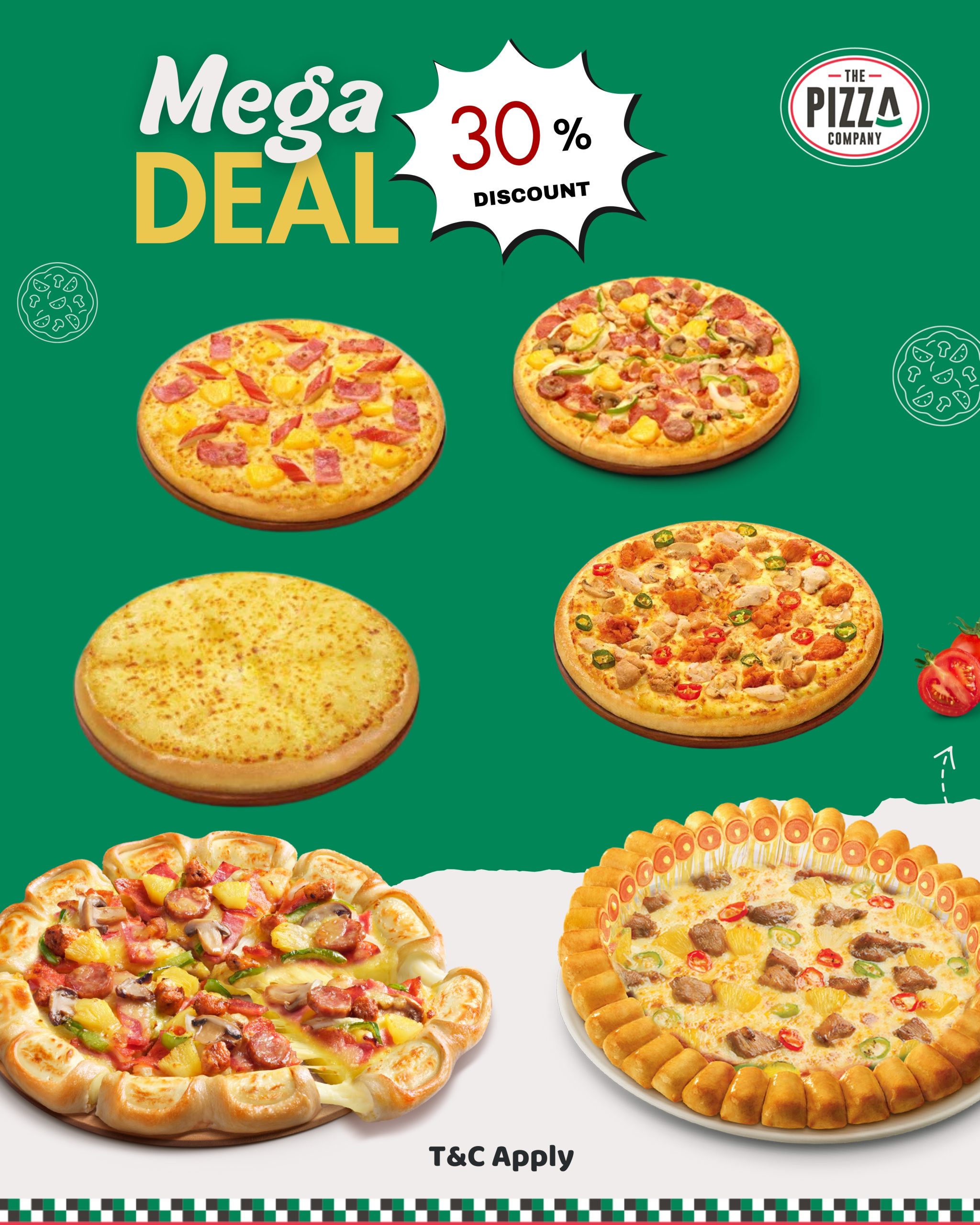 Pizza Mega Deal 30% Promotion At The Pizza Company