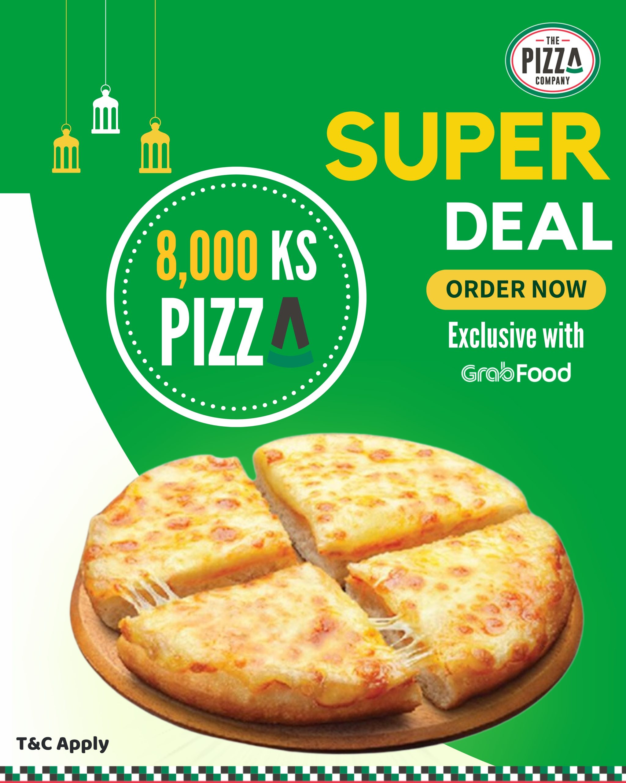 Super Deal Pizza At 8,000 Ks On Grab Food