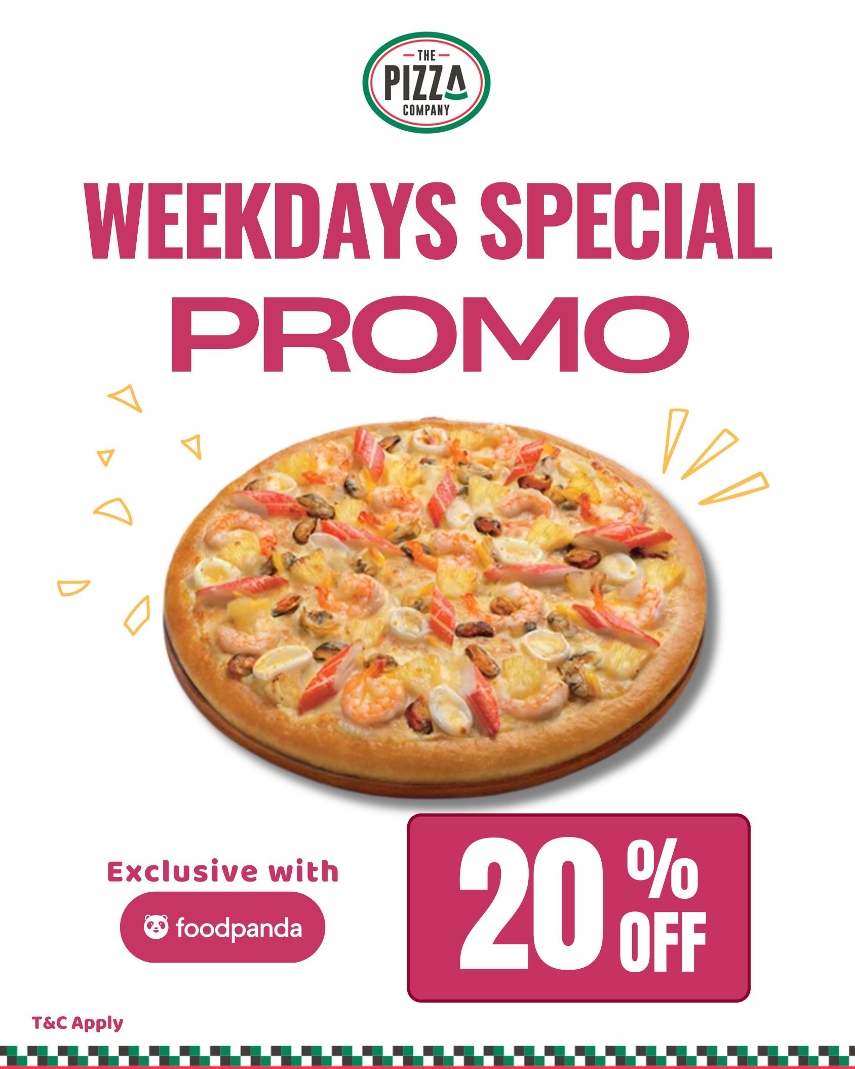 Weekdays Special Promotion Pizza On Food Panda